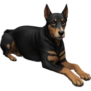 realistic dog portrait with claws sticker