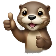 Otter thumbs up sticker
