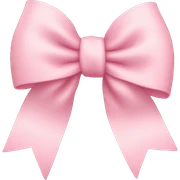 light pink bow on light pink bow sticker