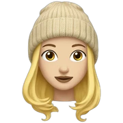 Blonde beanie sticker
