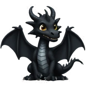 Black Morningstartai dragon sticker