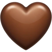 Brown heart  sticker