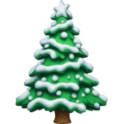 Christmas tree with snow sticker