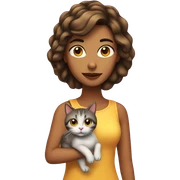 Chica con gato sticker