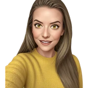 smiling girl in yellow sweater sticker