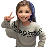 smiling girl in cozy sweater sticker
