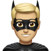 Batman in all black costume sticker