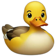 Duck on a duck sticker