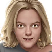 blonde girl with earrings smiling sticker