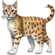 Lynx Bengal cat with Blue eyes standing sticker