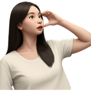 realistic portrait of a girl sticker