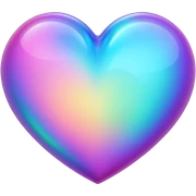 Holographic heart  sticker