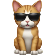 Cat with sunglasses sticker