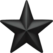 A black star sticker