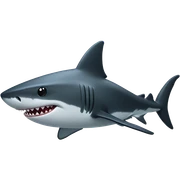 Shark with a top hat sticker
