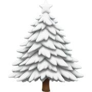 White Christmas tree sticker