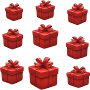 5 Red Christmas Gifts  sticker