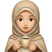 Veiled girl with coffee  sticker