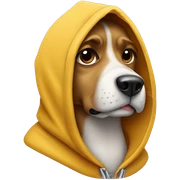 dog wearing hoodie sticker
