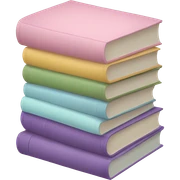 a pastel set of books sticker