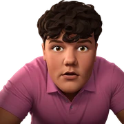 male in pink shirt sticker