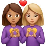 Besties making heart from hand sticker