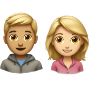 Boy and girl  sticker