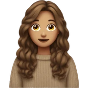 brown haired girl with an oversized jumper  sticker