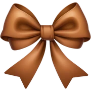 brown bow sticker