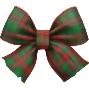 plaid christmas bow  sticker