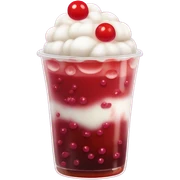 Red boba drink sticker