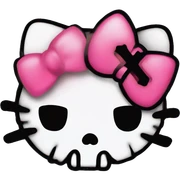 Hello kitty skull sticker