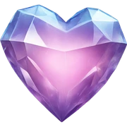 crystal heart sticker