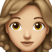 Girl with brown hair and blue eyes sticker