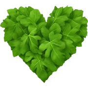Heart made of leafs sticker