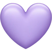 lavender colored heart emoji sticker