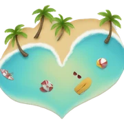 Beach Heart sticker