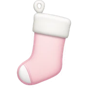 Light pink christmas stocking sticker