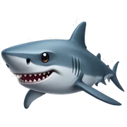 Shark with a top hat sticker
