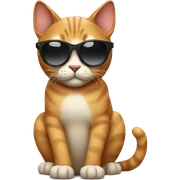 Cat with sunglasses sticker