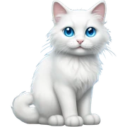 White cat sticker
