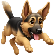 Flying German Shepard  sticker