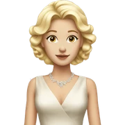 blonde girl in elegant dress sticker