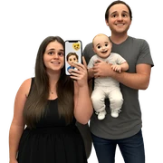 family portrait with smiles sticker