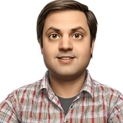 plaid shirted boy portrait sticker