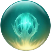 Dark teal soul orb wisp spirit sticker