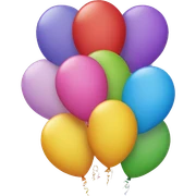 Balloons that spell FOUR sticker