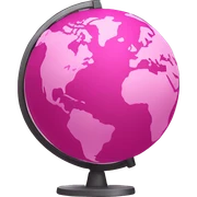 pink globe  sticker