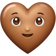 brown heart sticker