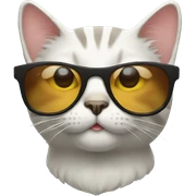 Cat with sunglasses sticker